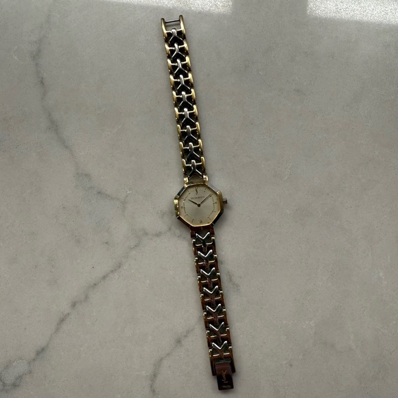 Vintage YSL Yves Saint Laurent Watch Women’s Quartz Two Tone - Picture 7 of 10